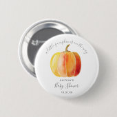 Little Pumpkin Baby Dusche Button (Vorne & Hinten)