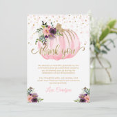 Little Pumpkin Baby Dusche Danke Card 12x18 (Stehend Vorderseite)