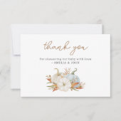 Little Pumpkin Baby Dusche Danke Karte (Vorderseite)