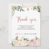 Little Pumpkin Baby Dusche Danke Karte (Vorderseite)