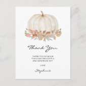 Little Pumpkin Baby Dusche Danke Postkarte (Vorderseite)