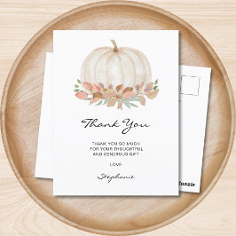 Little Pumpkin Baby Dusche Danke Postkarte