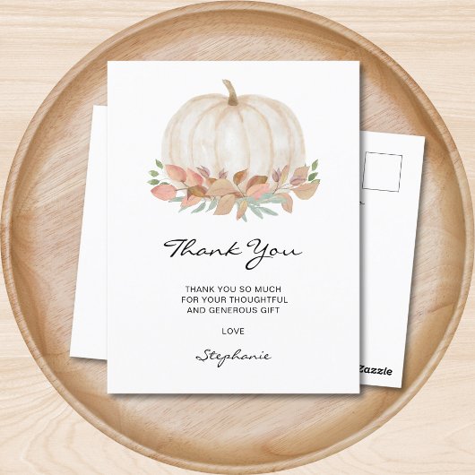 Little Pumpkin Baby Dusche Danke Postkarte