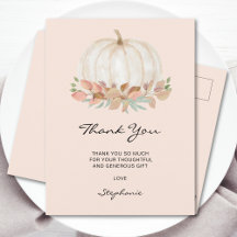 Little Pumpkin Baby Dusche Danke