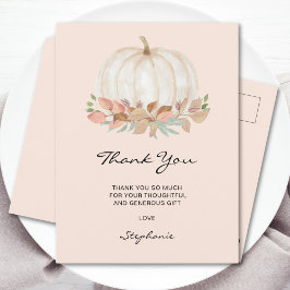 Little Pumpkin Baby Dusche Danke Postkarte