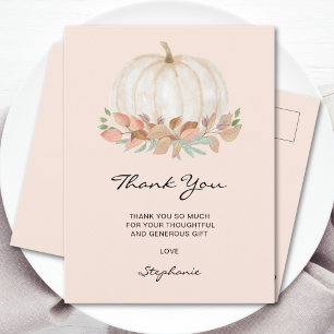 Little Pumpkin Baby Dusche Danke Postkarte