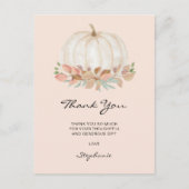 Little Pumpkin Baby Dusche Danke Postkarte (Vorderseite)