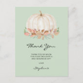 Little Pumpkin Baby Dusche Danke Postkarte (Vorderseite)