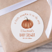Little Pumpkin Baby Dusche Danke Runder Aufkleber