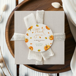 Little Pumpkin Baby Dusche Danke Runder Aufkleber