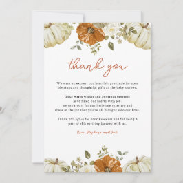 Little Pumpkin Baby Dusche Dankeskarte