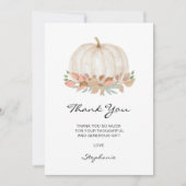 Little Pumpkin Baby Dusche Dankeskarte (Vorderseite)