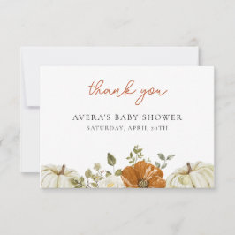 Little Pumpkin Baby Dusche Dankeskarte