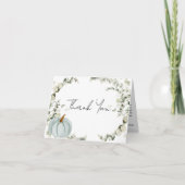 Little Pumpkin Baby Dusche Dankeskarte (Vorderseite)