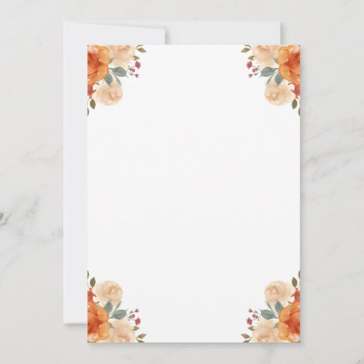 Little Pumpkin Baby Dusche Einladung (Rückseite)