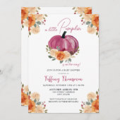 Little Pumpkin Baby Dusche Einladung (Vorne/Hinten)