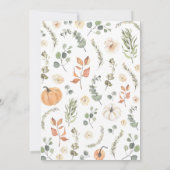 Little Pumpkin Baby Dusche Einladung (Rückseite)