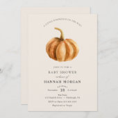 Little Pumpkin Baby Dusche Einladung (Vorne/Hinten)