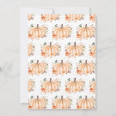 Little Pumpkin Baby Dusche Einladung (Rückseite)