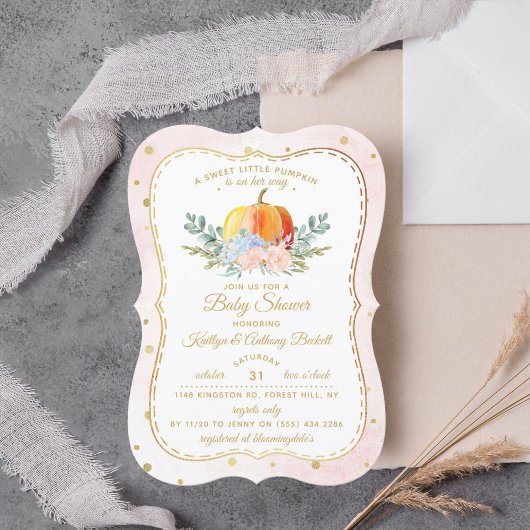 Little Pumpkin Baby Dusche Einladung