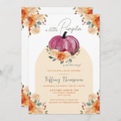 Little Pumpkin Baby Dusche Einladung (Vorne/Hinten)