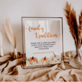 Little Pumpkin Baby Dusche Familie Traditionen Unt Poster