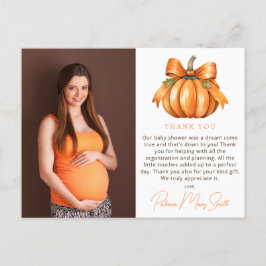 Little Pumpkin Baby Dusche Foto Vielen Dank Postkarte