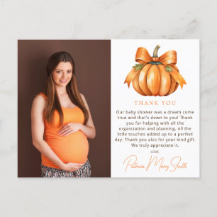 Little Pumpkin Baby Dusche Foto Vielen Dank Postkarte