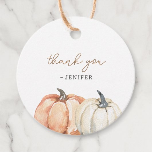 Little Pumpkin Baby Dusche Geschenkanhänger (Vorderseite)