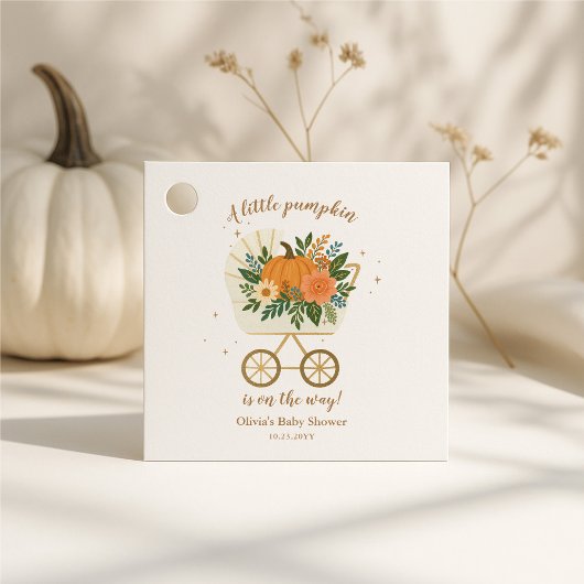 Little Pumpkin Baby Dusche Geschenkanhänger