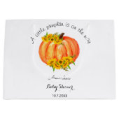 Little Pumpkin Baby Dusche Große Geschenktüte (Vorderseite)