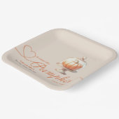 Little Pumpkin Baby Dusche - Herbstschick Pappteller (Gewinkelt)