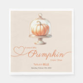 Little Pumpkin Baby Dusche - Herbstschick Serviette (Vorderseite)