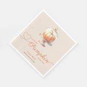 Little Pumpkin Baby Dusche - Herbstschick Serviette (Ecke)