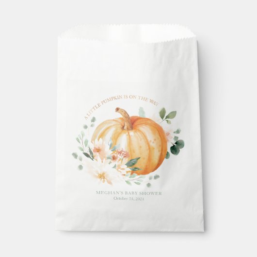 Little Pumpkin Baby Dusche Leckerei Beutel Gefalle Geschenktütchen (Vorderseite)