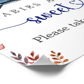 Little Pumpkin Baby Dusche Leckerei Zeichen Poster (Ecke)