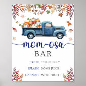 Little Pumpkin Baby Dusche Mama Osa Bar Sign Poster (Vorne)