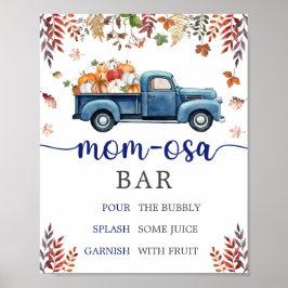 Little Pumpkin Baby Dusche Mama Osa Bar Sign Poster