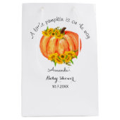 Little Pumpkin Baby Dusche Mittlere Geschenktüte (Vorderseite)