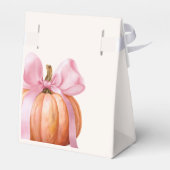 Little Pumpkin Baby Dusche - Pink Bow Fall Geschenkschachtel (Rückseite)