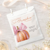 Little Pumpkin Baby Dusche - Pink Bow Fall Geschenktütchen (Ausgeschnitten)
