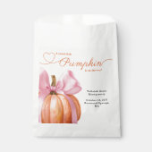 Little Pumpkin Baby Dusche - Pink Bow Fall Geschenktütchen (Vorderseite)