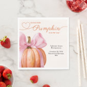 Little Pumpkin Baby Dusche - Pink Bow Fall Serviette (Beispiel)