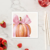 Little Pumpkin Baby Dusche - Pink Bow Fall Serviette (Beispiel)