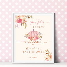 Little Pumpkin Baby Dusche Pink Girl Willkommen