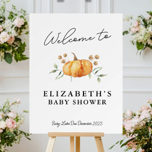 Little Pumpkin Baby Dusche Printable Begrüßungszei Poster