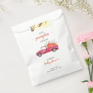 Little Pumpkin Baby Dusche Red Truck Herbst Herbst Geschenktütchen