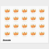 Little Pumpkin Baby Dusche Runder Aufkleber (Blatt)