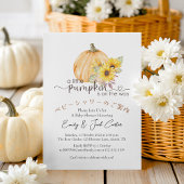 Little Pumpkin Baby Dusche Sonnenblume Orange Einladung