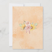 Little Pumpkin Baby Dusche Sonnenblume Orange Einladung (Rückseite)